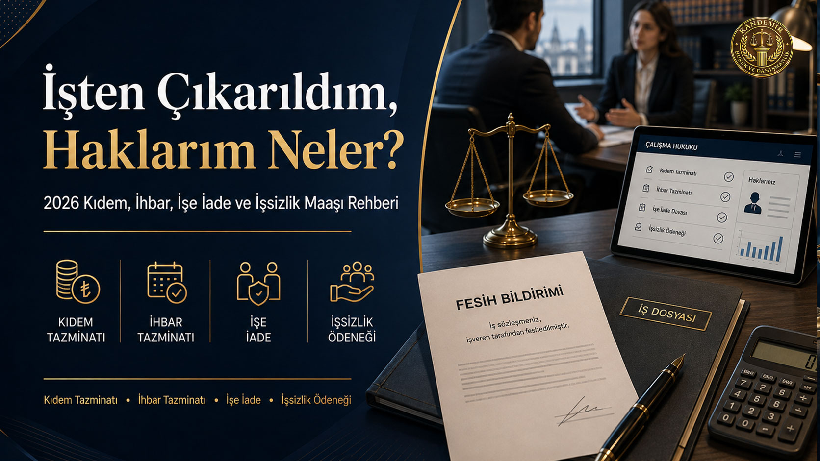 İşten Çıkarıldım, Haklarım Neler? 2026 Kıdem, İhbar, İşe İade ve İşsizlik Maaşı Rehberi